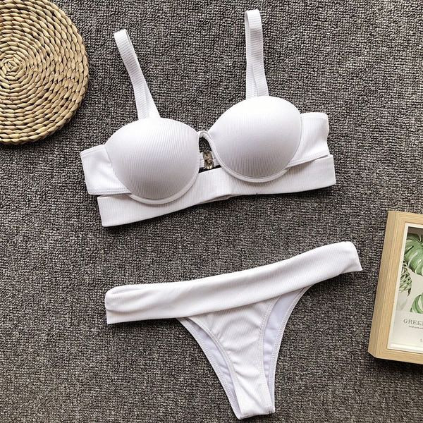 Costum de baie unic pentru doamne în două părți în galben, albastru, alb și negru