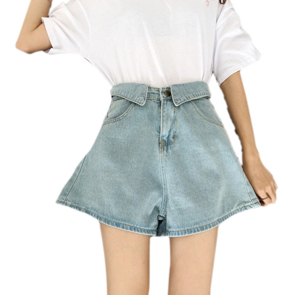 Farmer rövidnadrág széles modell magas derékkal