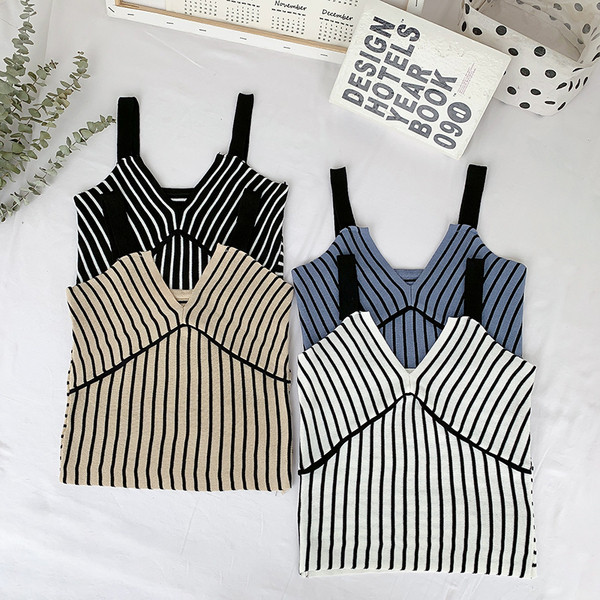 Maieu modern de damă cu dungi în patru culori