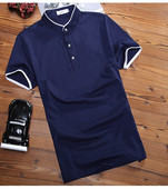 Tricou de bărbați actual cu guler și nasturi în patru culori