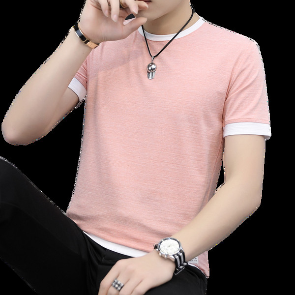 Tricou casual barbatesc cu decolteu O in trei culori