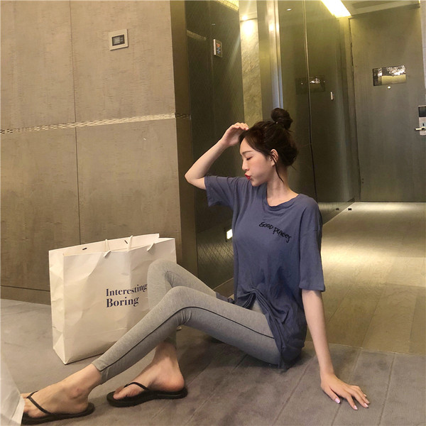 Női alkalmi póló két színben, rátéttel