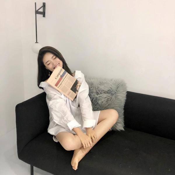 Cămașă lungă casual de damă în alb