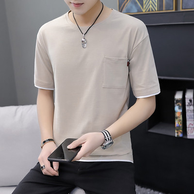 Modern férfi póló zsebbel három színben