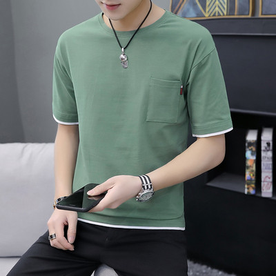 Modern férfi póló zsebbel három színben