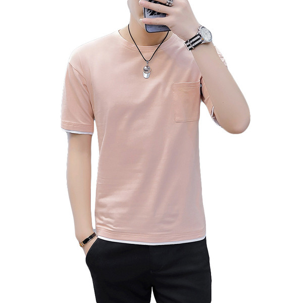 Modern férfi póló zsebbel három színben