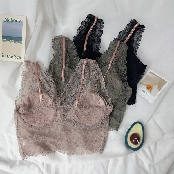 Bustiera de dama eleganta din dantela in trei culori