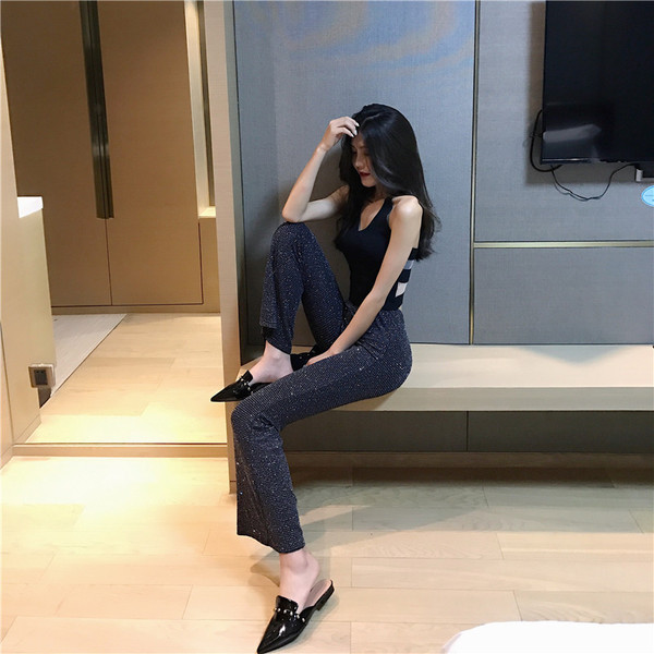 Maiou scurt pentru femei Daily, în negru și roșu