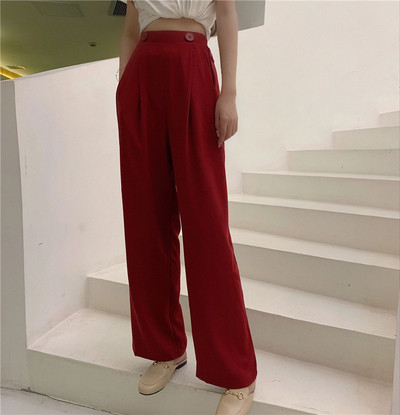 Stílusos női nadrág magas derékkal és gombokkal