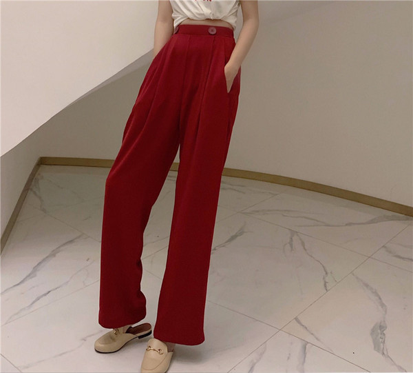 Stílusos női nadrág magas derékkal és gombokkal