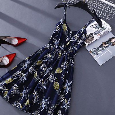 Nyári női ruha vékony pántokkal több színben