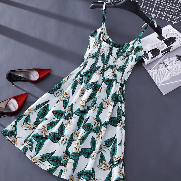 Nyári női ruha vékony pántokkal több színben