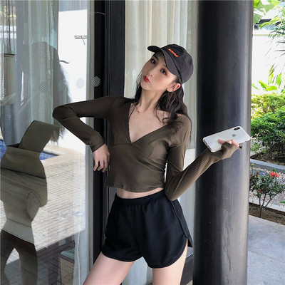 Lezser női blúz három színben V-nyakkal