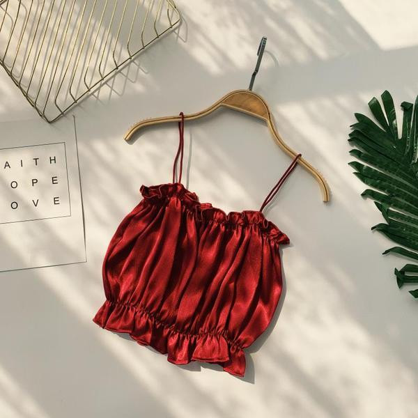 Top de dama actual cu bretele subtiri in mai multe culori