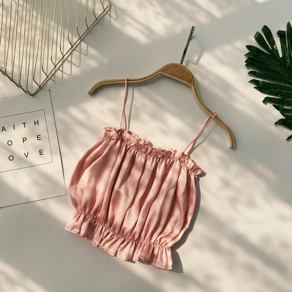 Top de dama actual cu bretele subtiri in mai multe culori