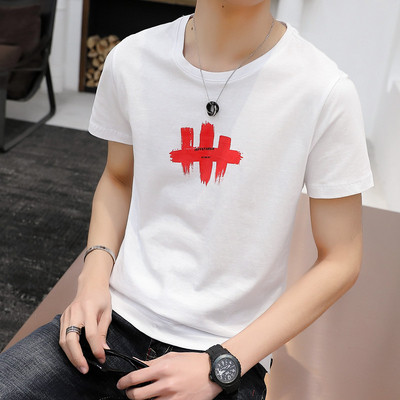 Alkalmi férfi póló rátéttel, négy színben