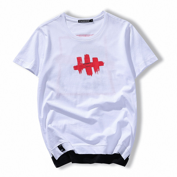 Alkalmi férfi póló rátéttel, négy színben