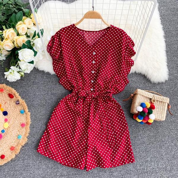 Κομψές γυναικείες φόρμες  με ζώνη σε κόκκινο, μπλε και λευκό χρώμα