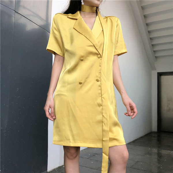 Stílusos női ruha övvel több színben