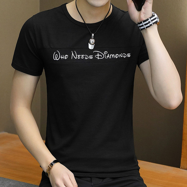 Feliratos, rövid ujjú férfi póló három színben