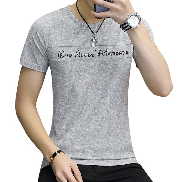 Feliratos, rövid ujjú férfi póló három színben