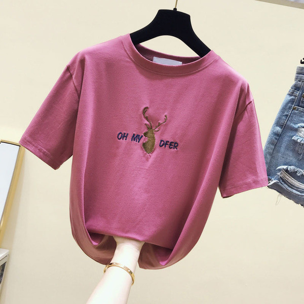 Tricou casual dama cu decolteu O in trei culori