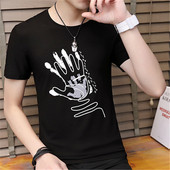 Férfi póló rátéttel és O-nyakú - három színben