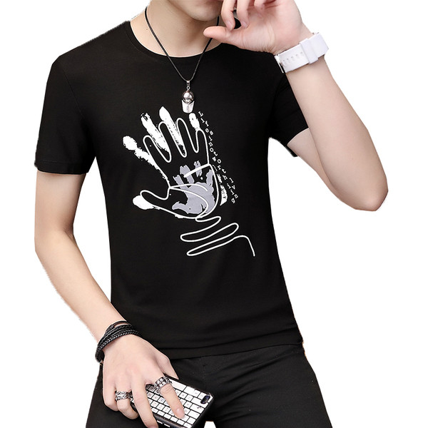 Férfi póló rátéttel és O-nyakú - három színben