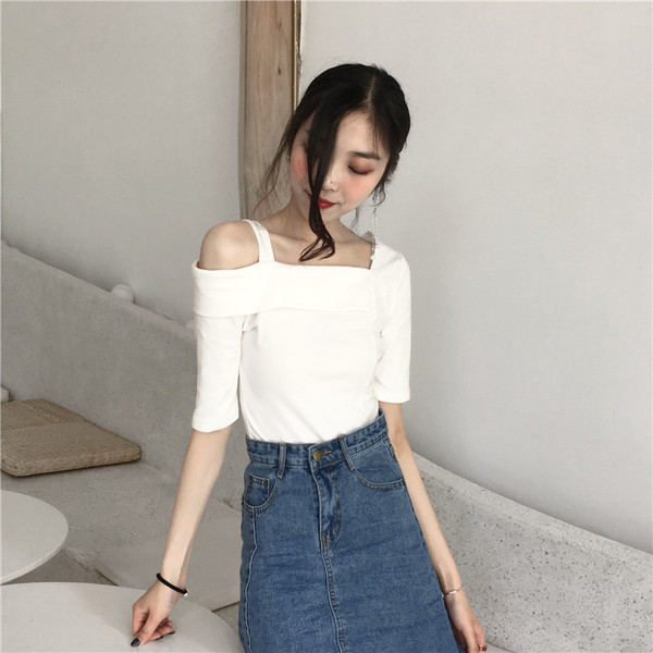 Lezser női blúz rövid ujjal, két színben