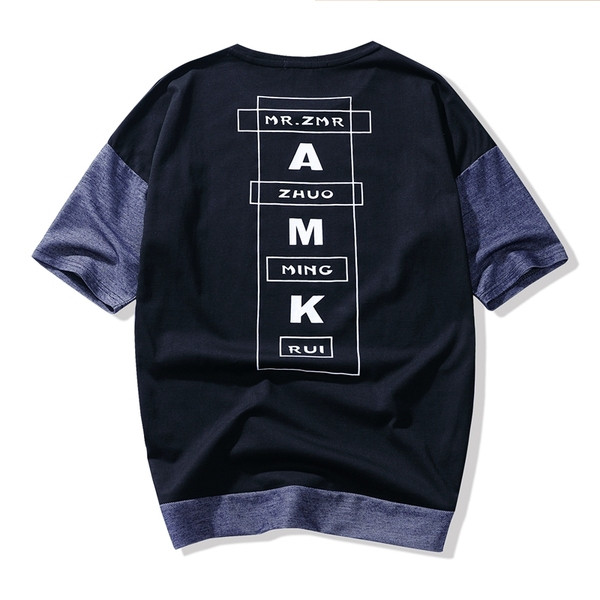 Férfi póló O-nyakkal és feliratokkal, három színben