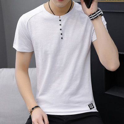 Modern férfi póló gombokkal, négy színben