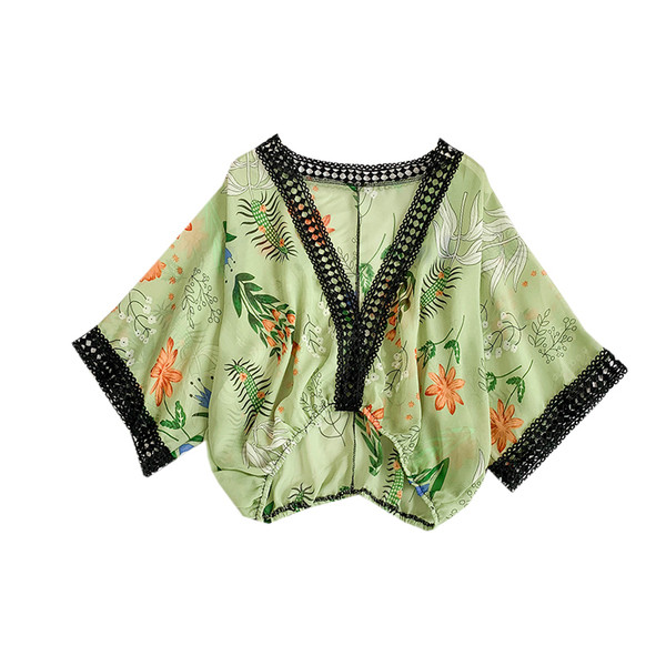 Modern női blúz mély nyakkivágással, több színben