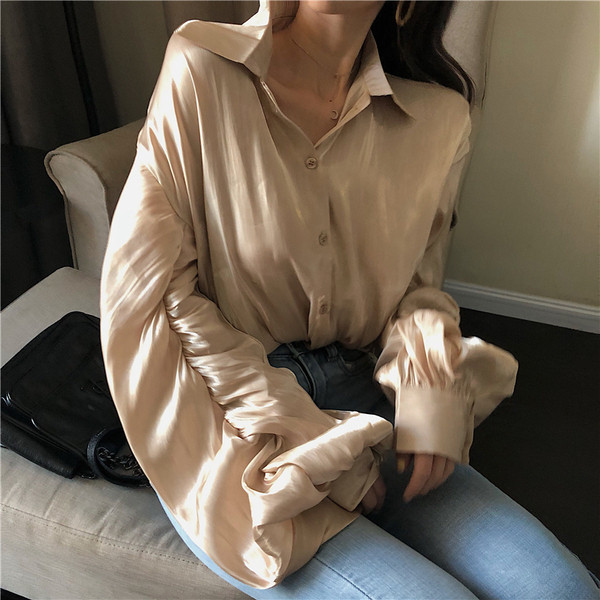 Cămașă casual de damă cu mâneci largi