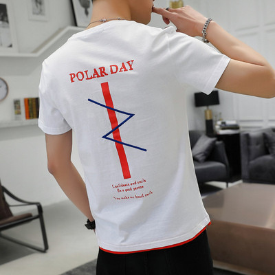 Férfi alkalmi póló négy színben felirattal