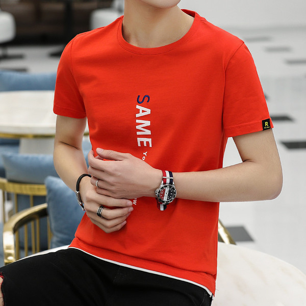 Férfi alkalmi póló négy színben felirattal