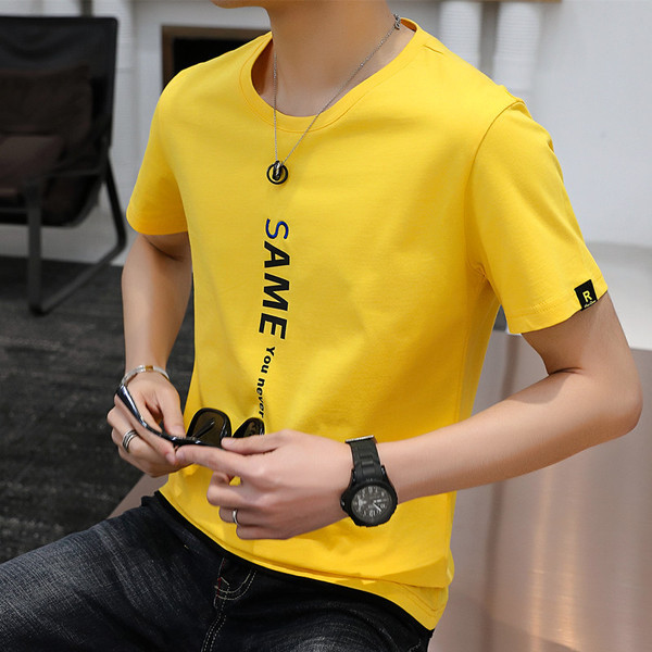 Férfi alkalmi póló négy színben felirattal