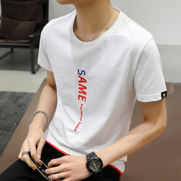 Férfi alkalmi póló négy színben felirattal