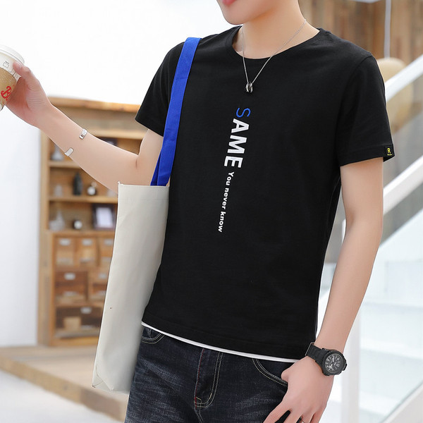 Férfi alkalmi póló négy színben felirattal