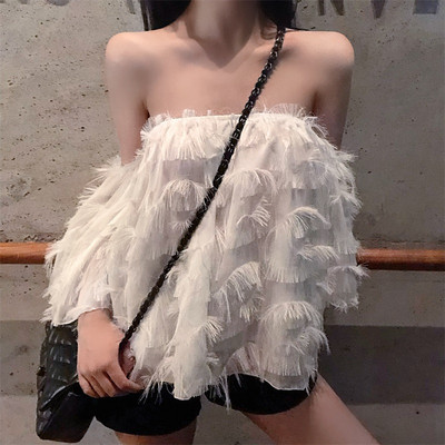 Aktuális női blúz ejtett ujjal, két színben