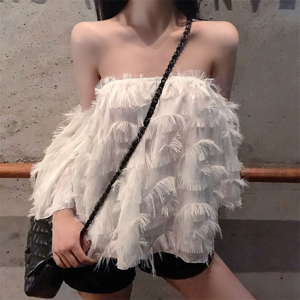 Aktuális női blúz ejtett ujjal, két színben