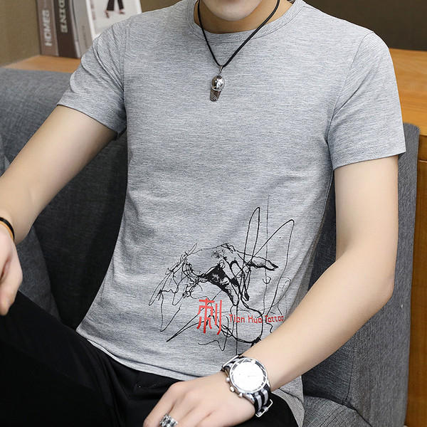 Modern férfi póló rátéttel, három színben