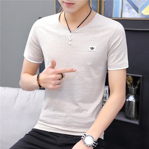 Férfi póló gombokkal és emblémával három színben