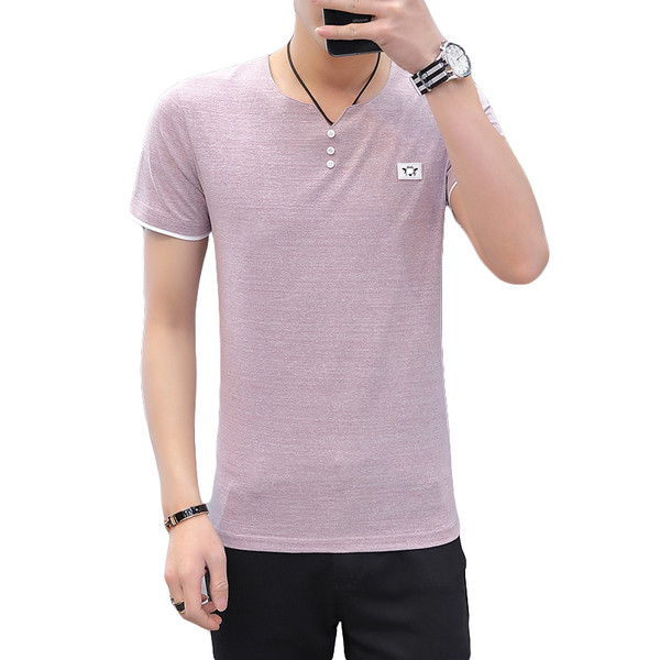 Férfi póló gombokkal és emblémával három színben