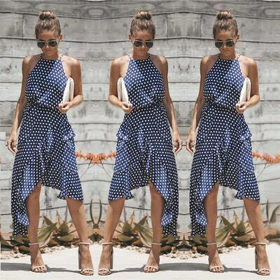 Aktuális női pöttyös ruha több színben