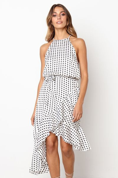 Aktuális női pöttyös ruha több színben