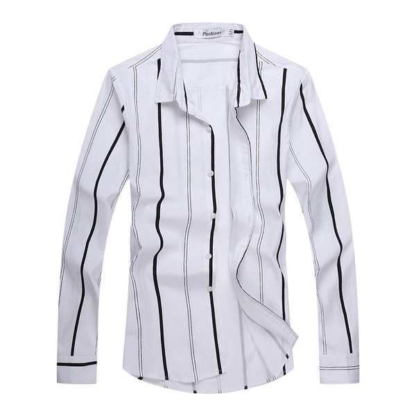 Modern férfi hosszú ujjú ing szürke és fehér színben