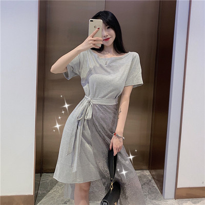 Modern női aszimmetrikus ruha két színben