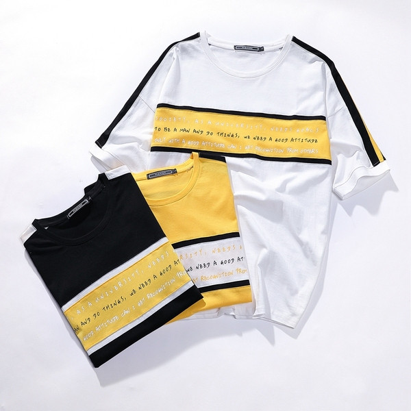 Alkalmi férfi póló feliratokkal - három színben