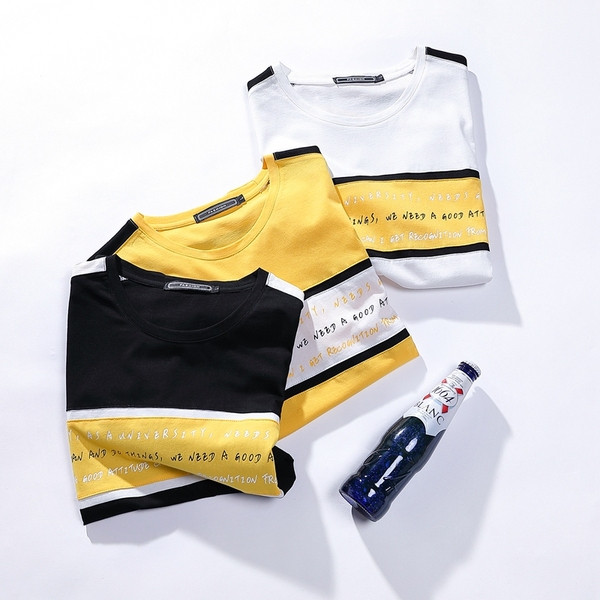 Alkalmi férfi póló feliratokkal - három színben