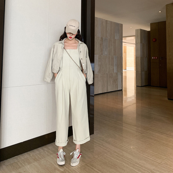 Salopeta dama casual in doua culori model lat